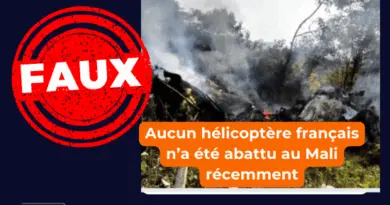 Faux ! Aucun hélicoptère français n’a été abattu par l’armée malienne
