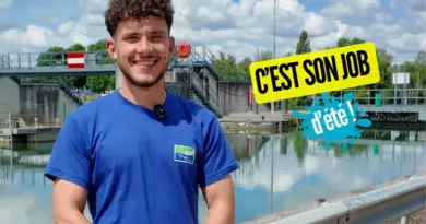 Florian, éclusier, fait passer les bateaux sur l’Yonne