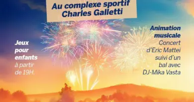 Grande soirée le 14 aout : Concert, Feu d'artifice et bal