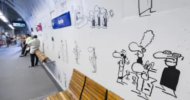 Hommage à Mix & Remix à la station de métro lausannoise de Bessières