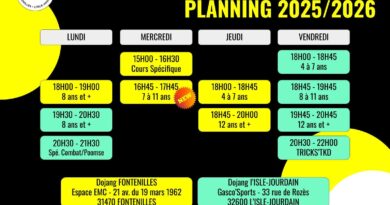 📢 [INFO HORAIRES – SAISON 2025/2026]