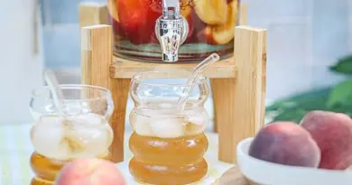 Ice tea pêche - Le fameux thé glacé maison !