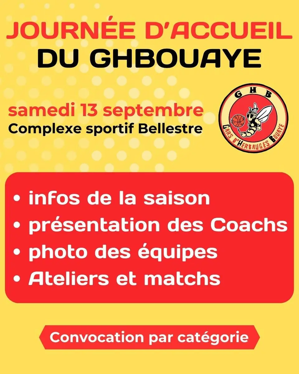 Journée d'accueil du GHBouaye