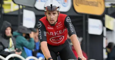 Kévin Vauquelin, de l'équipe cycliste bretonne Arkéa, opéré et incertain pour les prochains mondiaux - ici