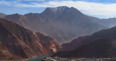 La crête surplombant le chantier de Rogun | Novastan France