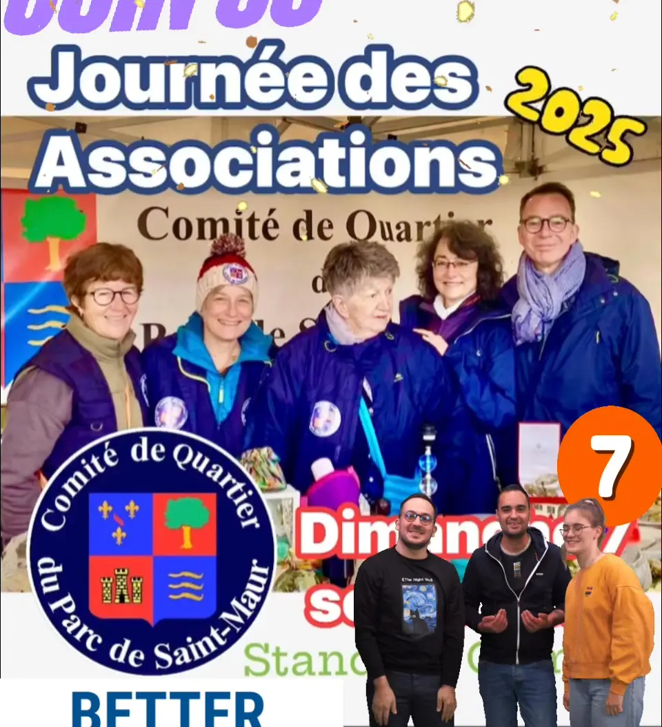 👋🏼 La rentrée approche ! On se retrouve Dimanche 7 septembre sur le Stand du Comité - Journée des Associations organisée par la Ville de Saint Maur. Venez à la rencontre de l’équipe du Comité de Quartier du Parc de Saint Maur, toute la journée sur la Place Des Marronniers, au cœur de notre quartier. 🤗 I 💙 Le Parc | Comité de Quartier du Parc de Saint Maur