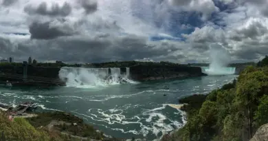 Canada, nature, mountains, Niagara Falls, Northern Lights, maple leaf, cityscape