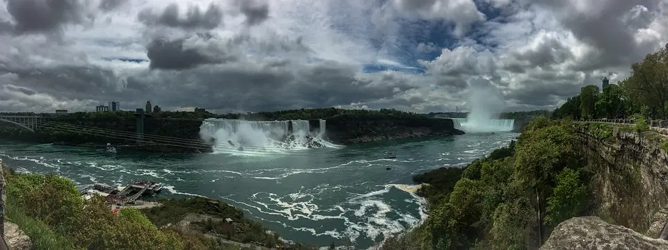 Canada, nature, mountains, Niagara Falls, Northern Lights, maple leaf, cityscape