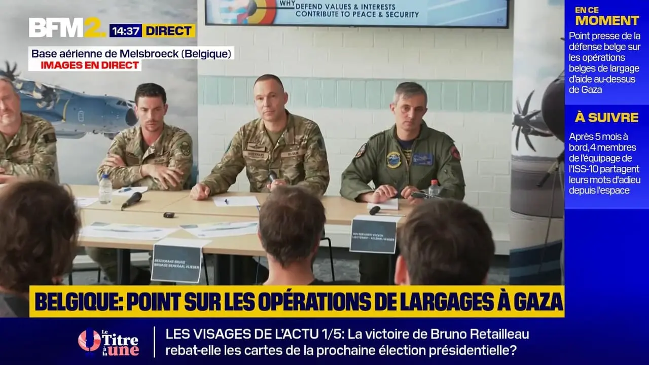 Largages d'aide humanitaire à Gaza: "Le seul moyen qu'on a pour sauver des vies", selon la Défense belge