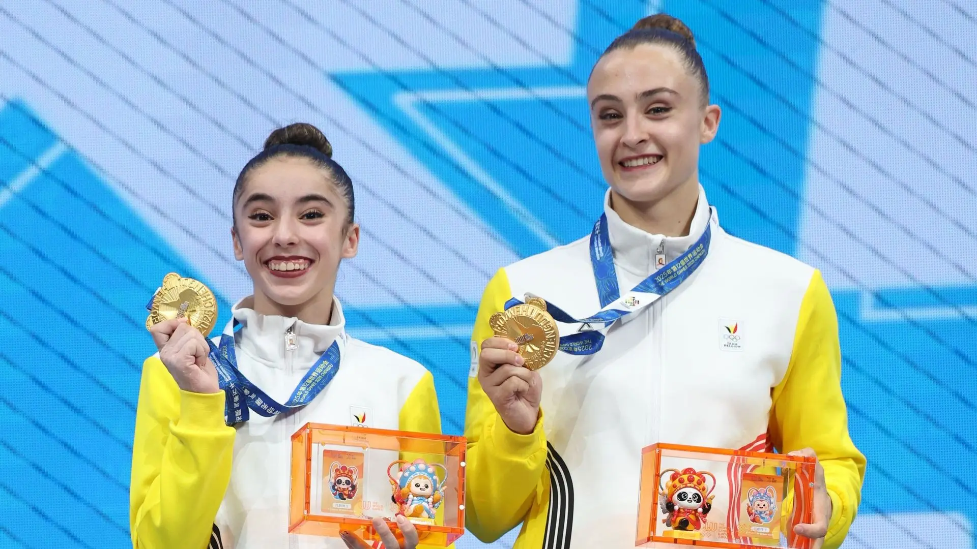 Le compteur belge est ouvert aux Jeux Mondiaux : Bouhouch et Macharis offrent l’or en acrogym - RTBF Actus