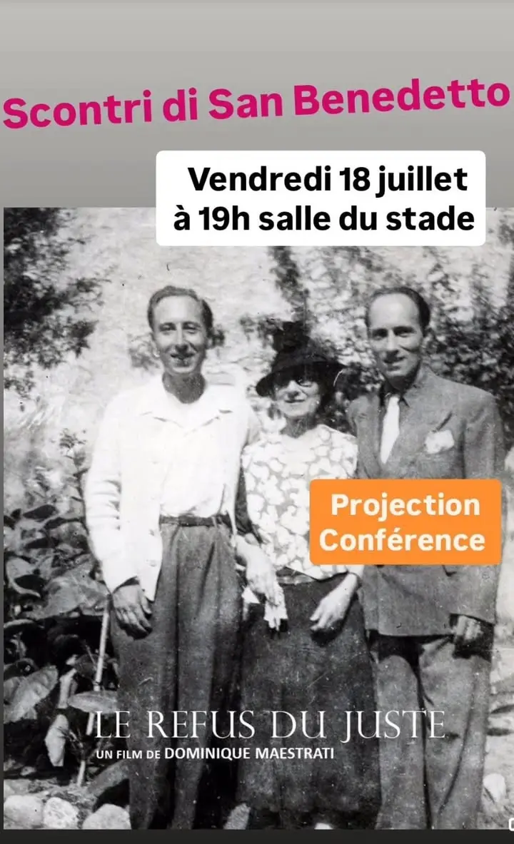 « Le refus du juste », l’histoire de la famille Goestchel protégée par Jean-André Alesandri,de 1940 à 1943, un film de Dumé Maes...