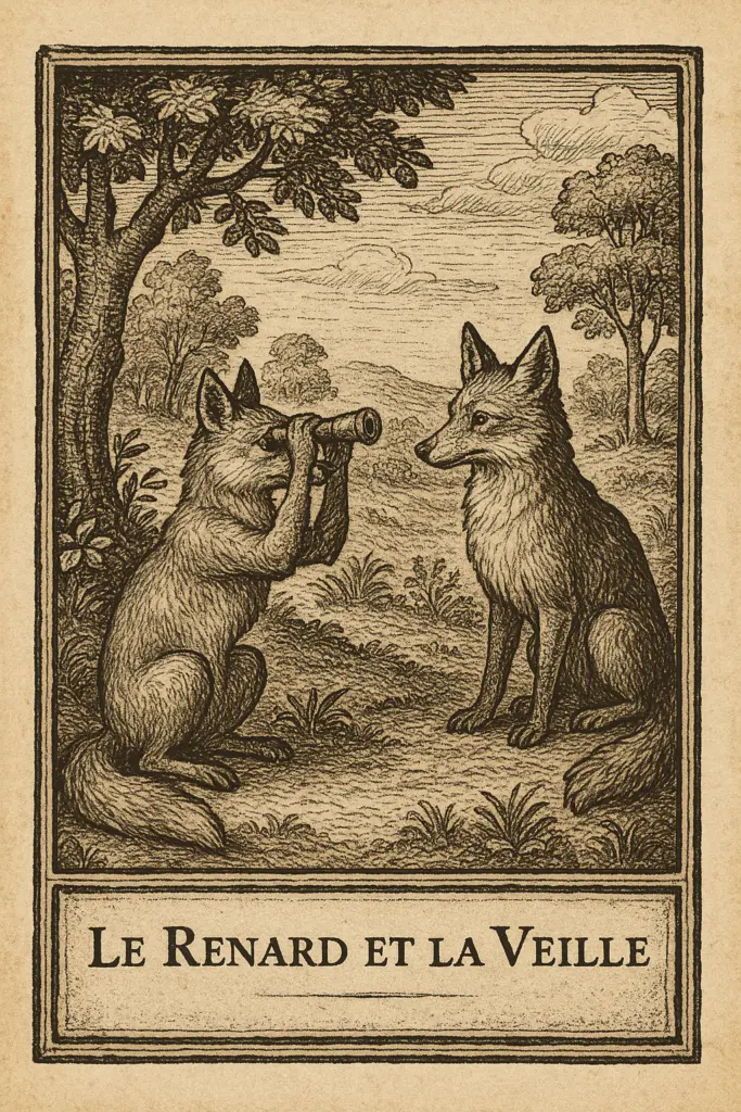 Le renard et le veilleur, une fable de GPT-4o - CV de Mathieu Andro