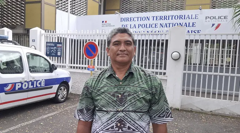 Le secrétaire général du Syndicat Unité SGP FO Police, Wallace Teina,