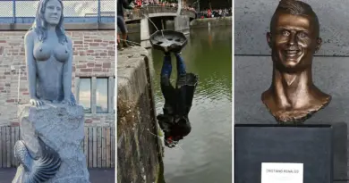 Les statues controversées, de Ronaldo à une sirène à forte poitrine