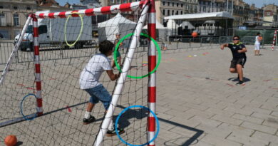 Mâcon. Places au sport : de la voile sur la Saône et du handball sur l’esplanade Lamartine