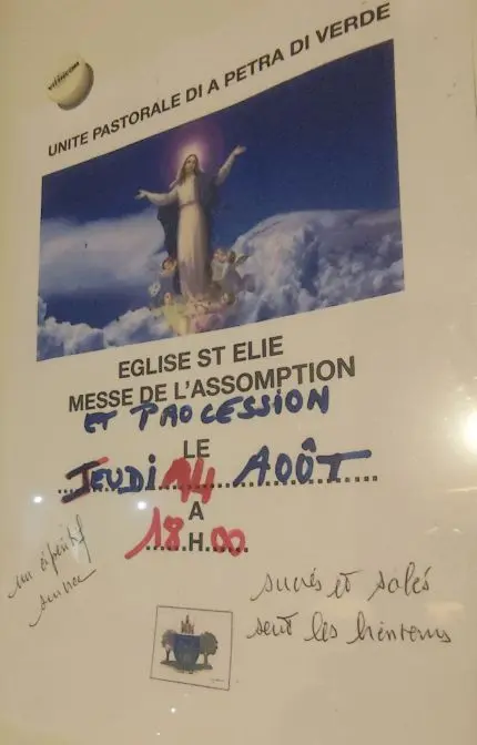 Messe anticipée pour la Sainte MARIE - Mairie de Pietra Di Verde