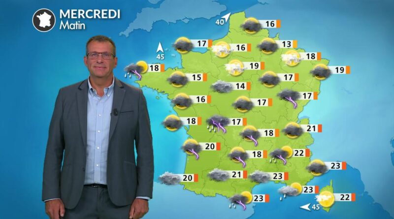 Météo du mercredi 27 août : orages parfois violents du sud-ouest au centre-est - Actualités La Chaîne Météo