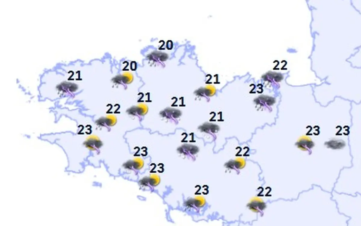 Météo en Bretagne : le retour de la pluie avec des risques orages, ce mardi