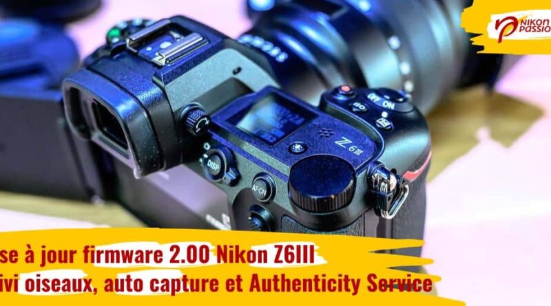Mise à jour du firmware 2.00 du Nikon Z6III : suivi oiseaux, auto capture et Authenticity Service