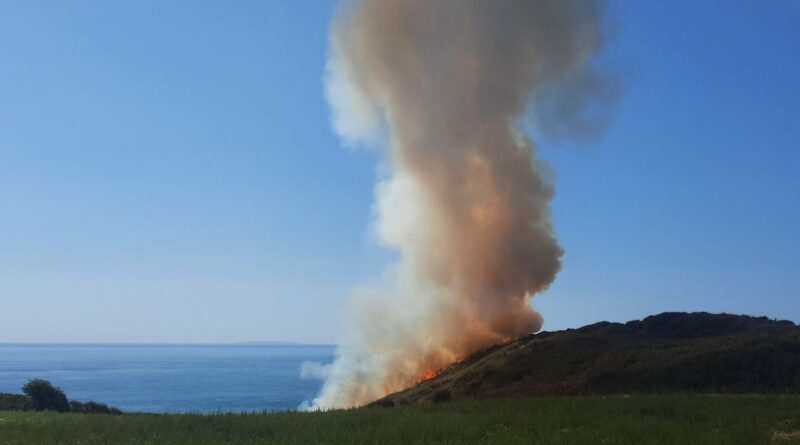 Nez de Jobourg : un début d'incendie au milieu des touristes - ici
