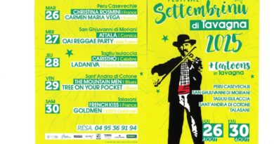 Nous continuons notre partenariat en accueillant le festival SETTEMBRINU di TAVAGNA