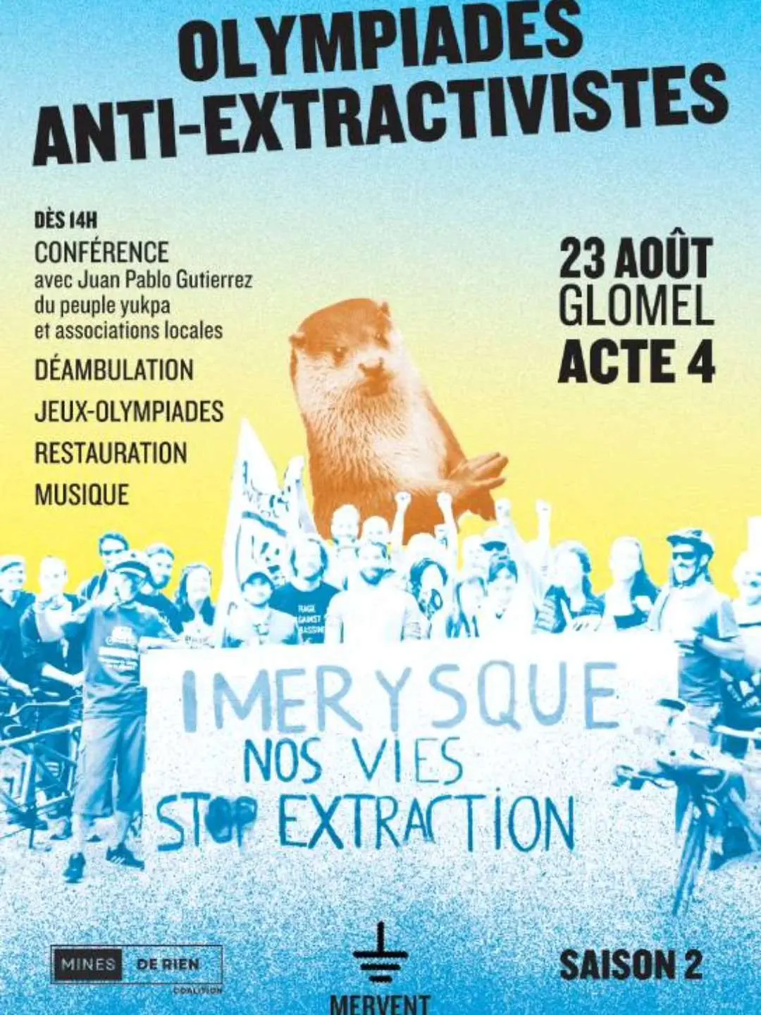 Olympiades Anti-Extractivistes Glomel le samedi 23 août 2025, à 14 h, plage du lac, à Glomel - UDB