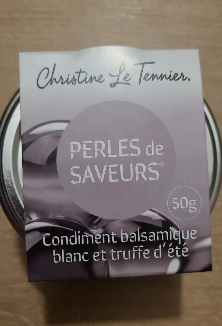 Perles de saveurs condiment balsamique blanc et truffe d'été