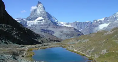 Switzerland, Alps, Matterhorn, lake, mountains, Swiss flag, Geneva