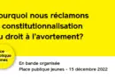 Pourquoi nous réclamons la constitutionnalisation du droit à l’avortement? - Place publique