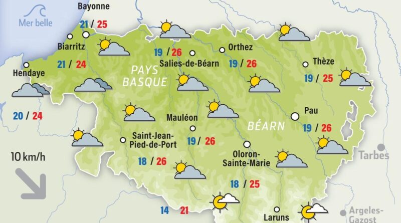 Prévisions météo de ce mardi 26 août à Pau et dans les Pyrénées-Atlantiques : en vigilance jaune aux orages