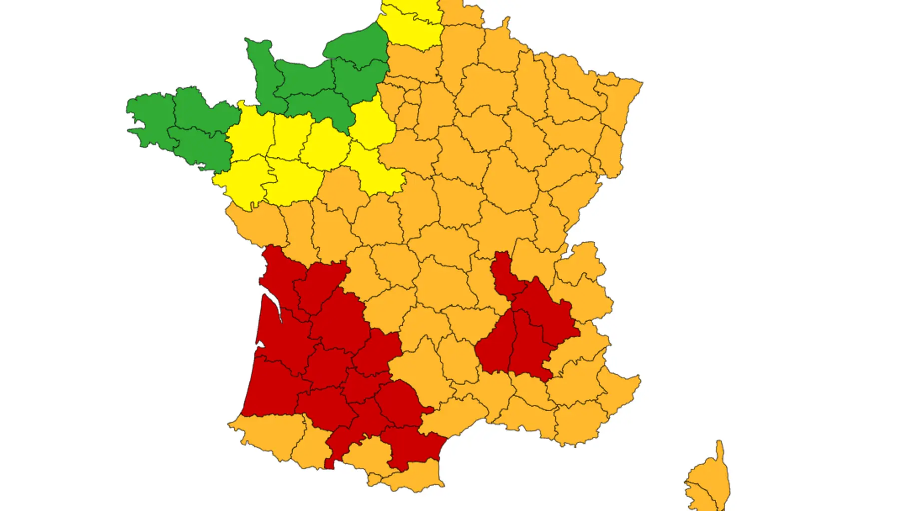 Quartorze départements en rouge face à la canicule ce mardi, la vigilance maintenue demain