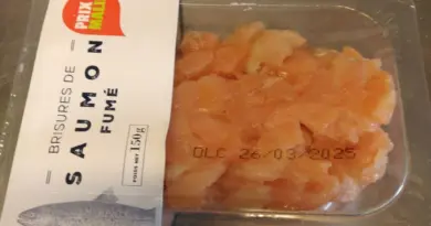 Rappel Consommateur - Détail Brisures de saumon fumé 150g GRAND FRAIS / FRESH / mon-marché.fr