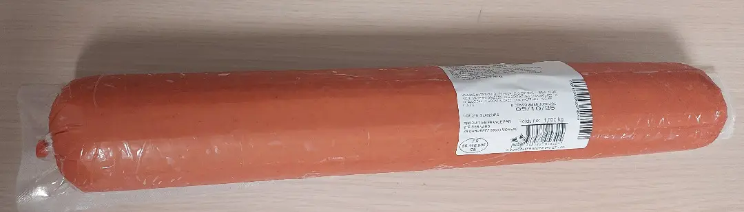 Rappel Consommateur - Détail saucisson ail fumé PP VPF restauration 1 kg net sans marque