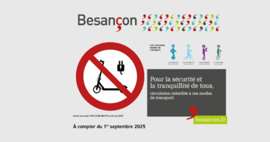 Réglementation de la circulation des trottinettes électriques dans l'hyper centre - Besançon