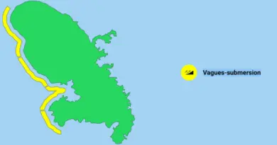 Retour au vert pour les pluies, mais vigilance jaune maintenue sur la côte caraïbe face à la houle générée par l’ouragan Erin