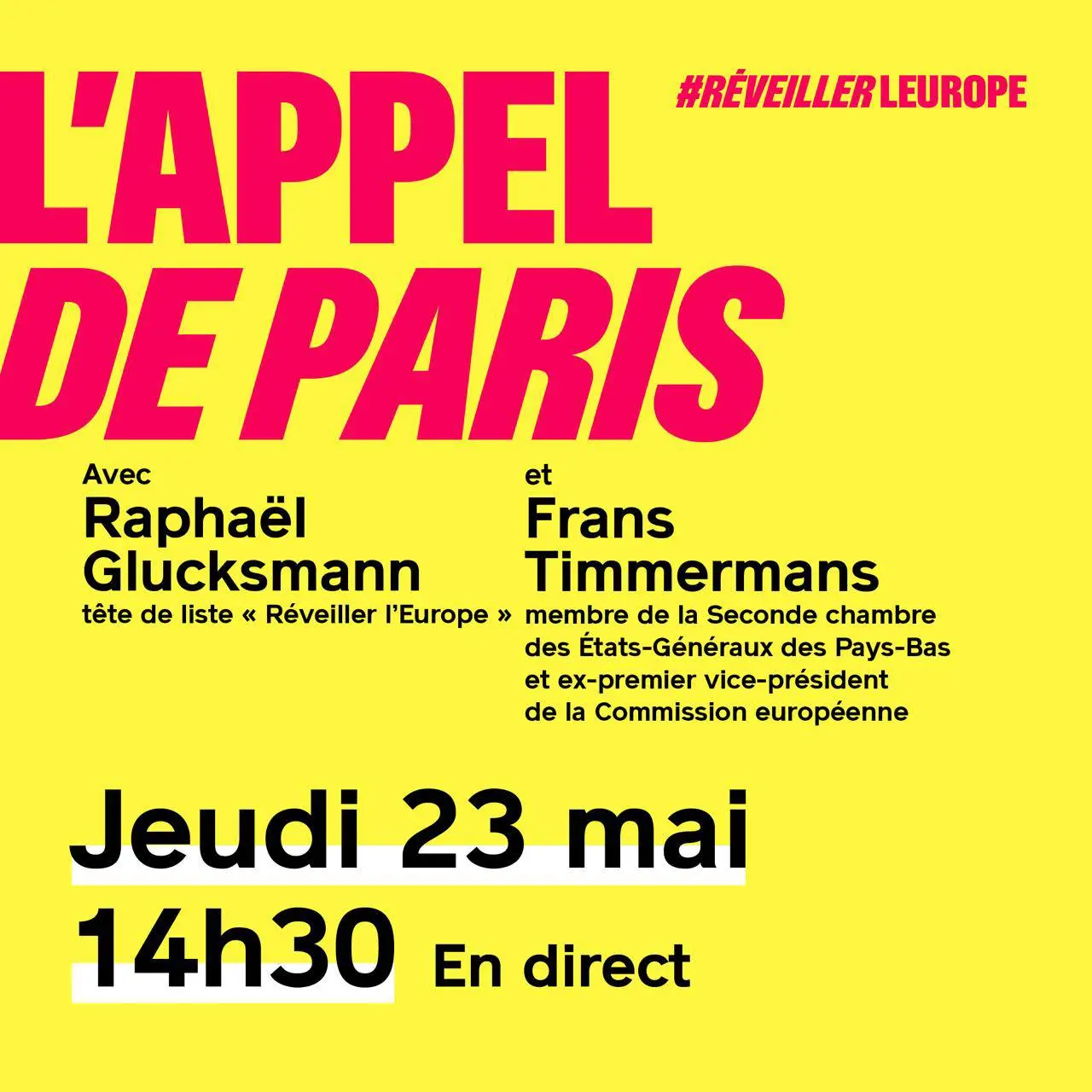 Réveiller L'Europe - Suivez en direct l'appel de Paris contre l’extrême droite européenne ! - Place publique