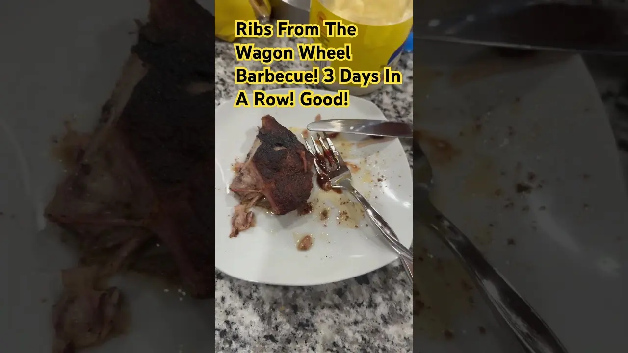 Ribs From The Wagon Wheel Barbecue! Leftovers 3 Days In A Row!#God#barbecue#cooking