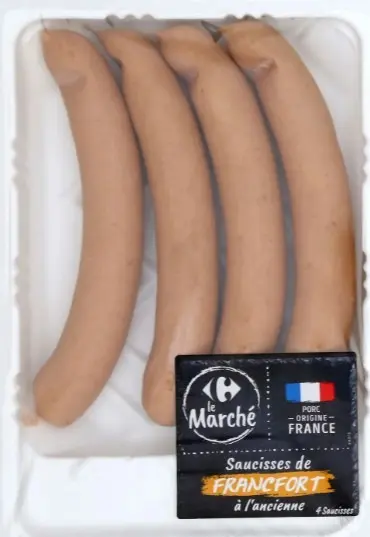 SAUCISSE DE FRANCFORT À L’ANCIENNE x4 220G