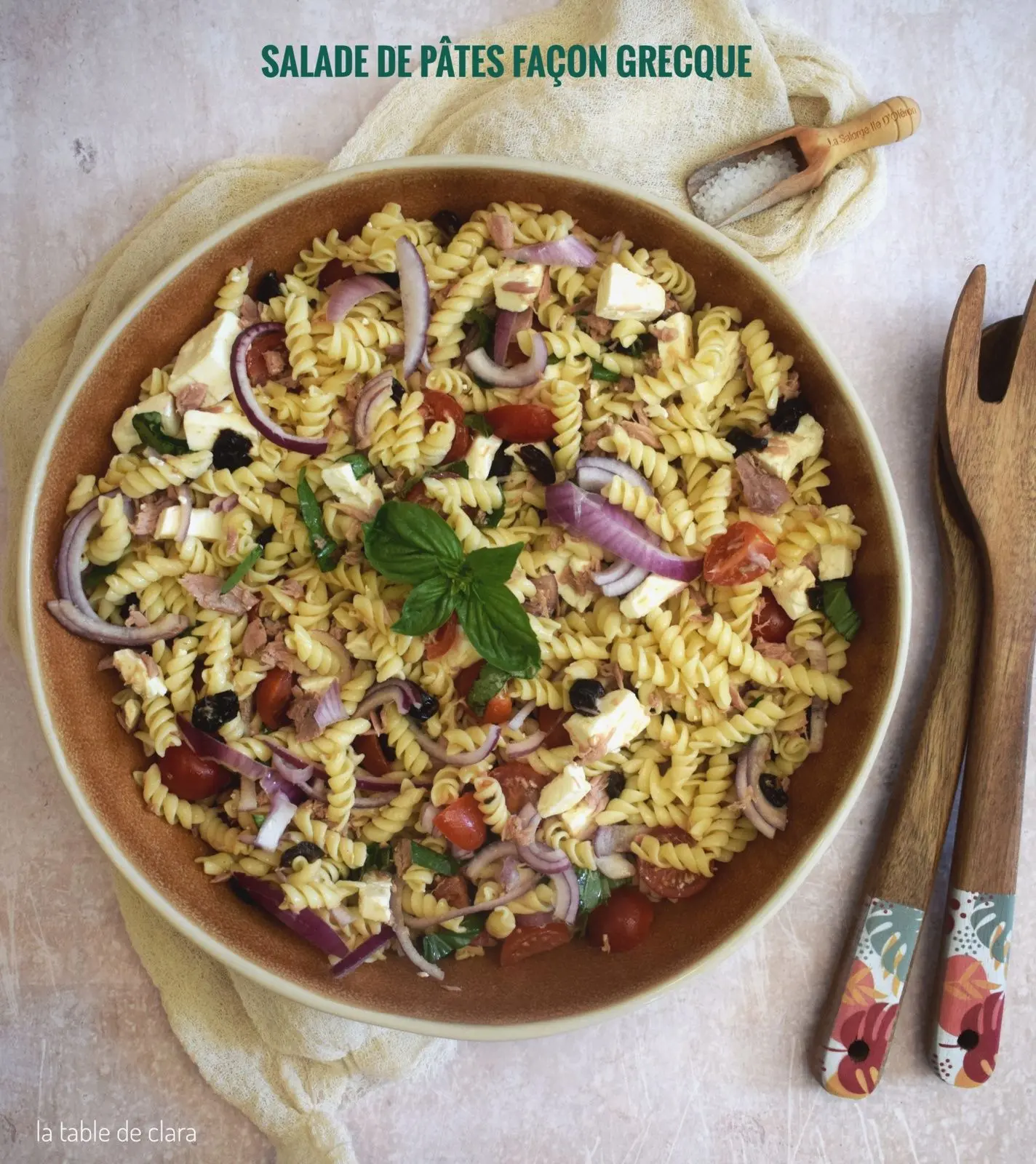 Salade de pâtes façon grecque