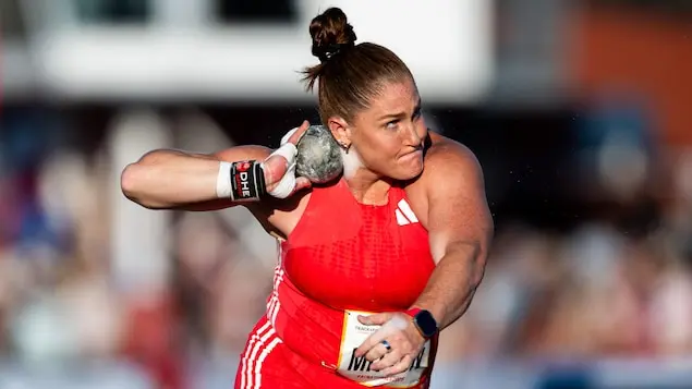 Sarah Mitton termine 2e au lancer du poids à Bruxelles