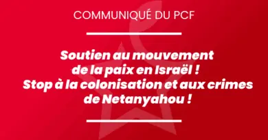 Soutien au mouvement de la paix en Israël ! Stop à la colonisation et aux crimes de Netanyahou !