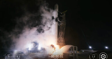 A SpaceX Falcon 9 rocket launches 24 Starlink internet satellites to orbit from California's Vandenberg Space Force Base on Aug. 30, 2025.