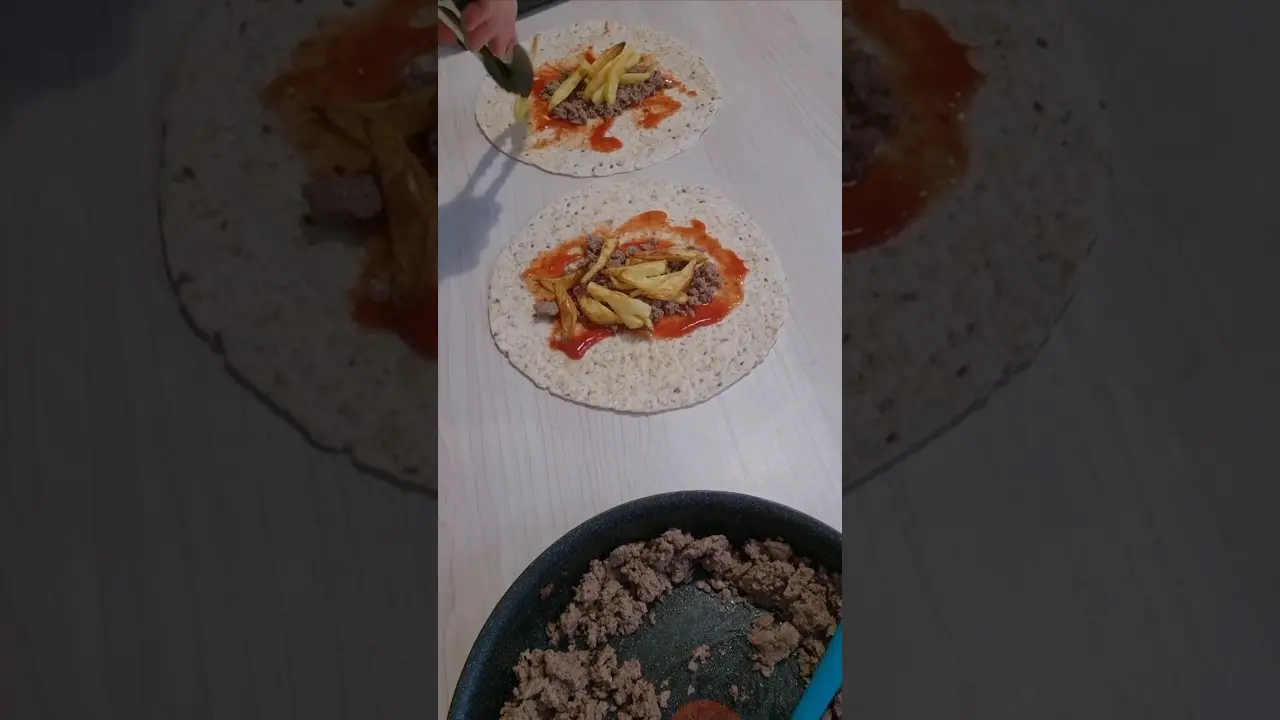 TACOS à la viande hachée.تاكوس بللحمه المفرومه