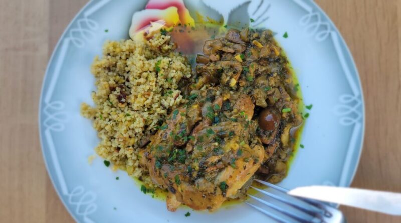 Tajine poulet citron olives