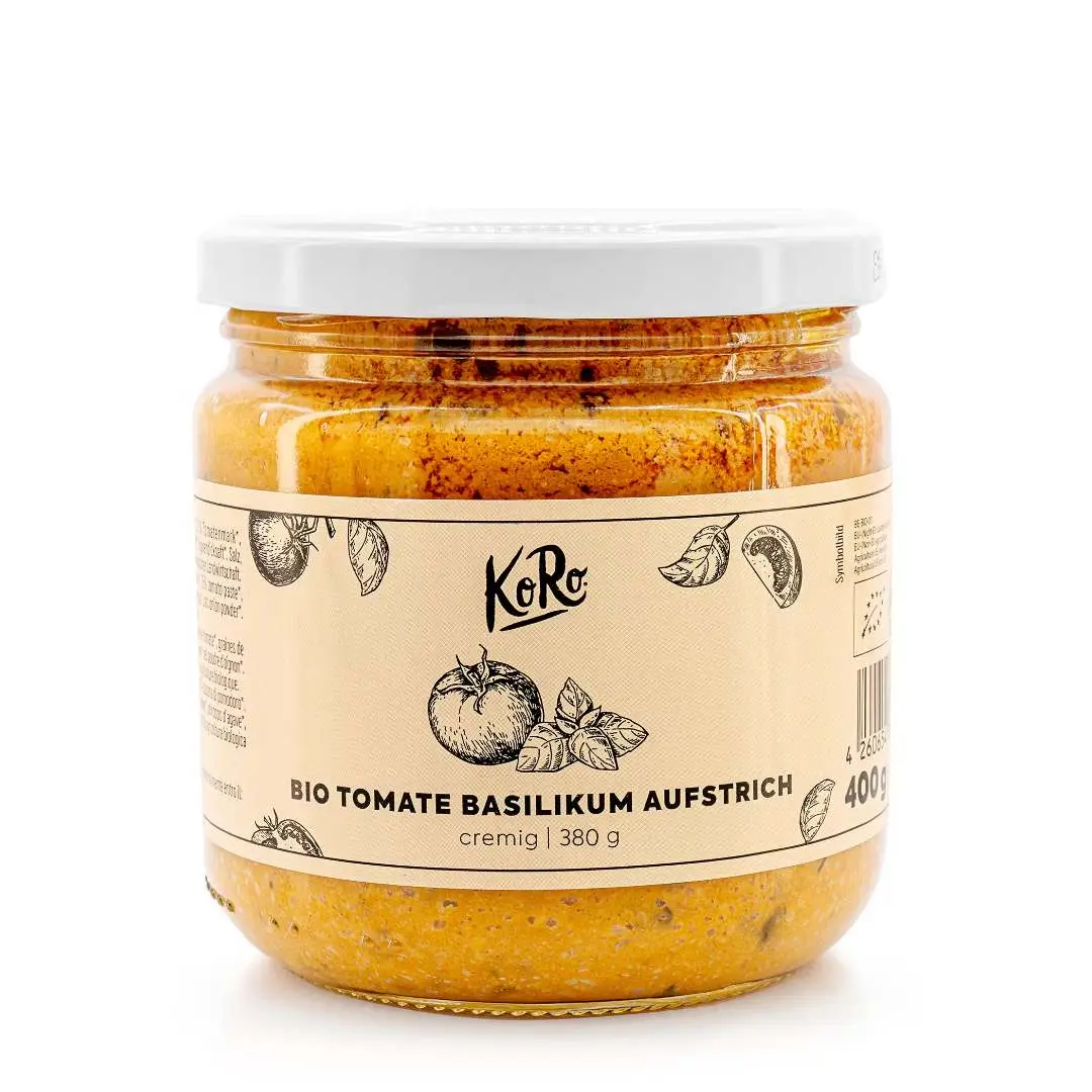 Tartinade à la tomate et au basilic bio