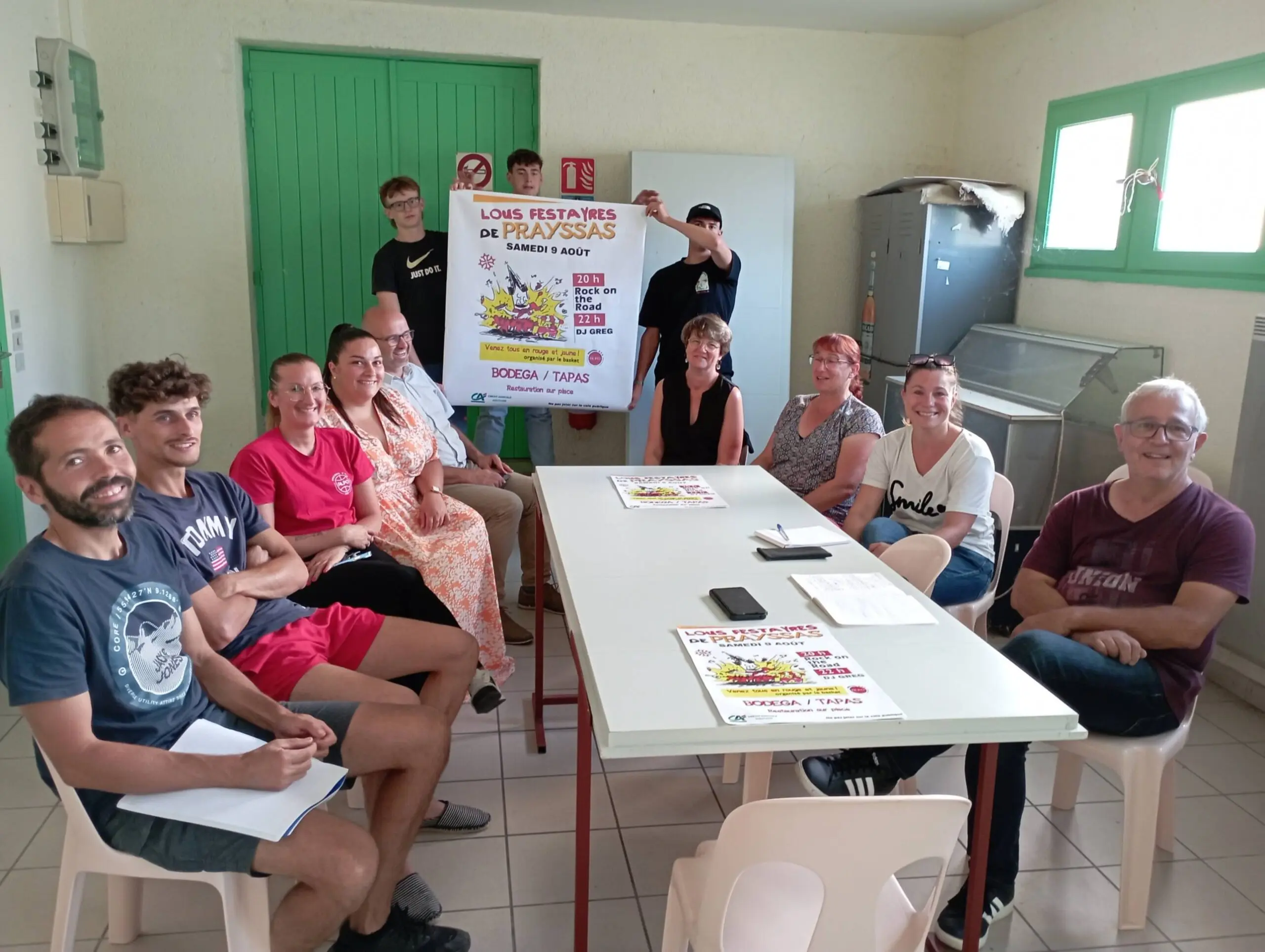 Les organisateurs de la bodega se sont réunis pour finaliser la soirée du 9 août