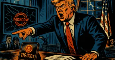 Ultimatum de Trump à Poutine : Le Bitcoin plonge à 116 000 dollars