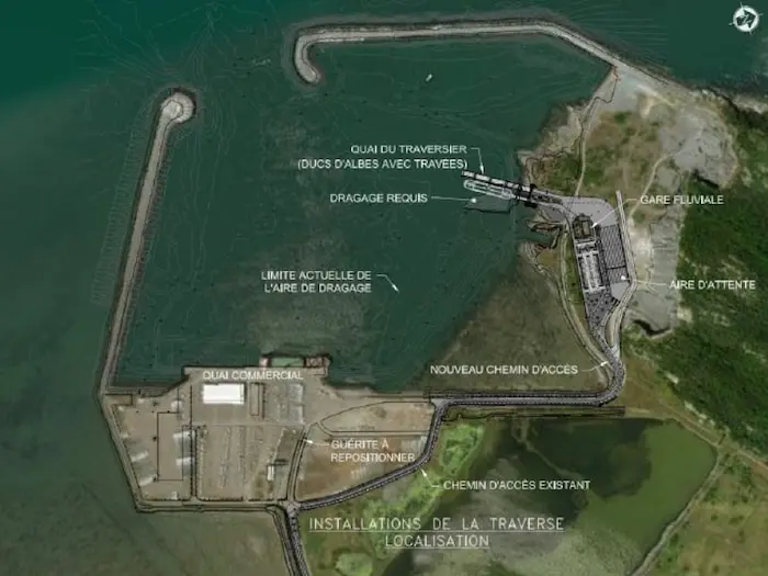 Croquis des aménagements prévus au port de Gros-Cacouna.