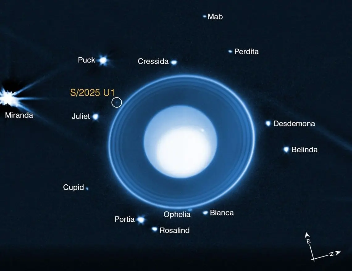 Un minuscule satellite découvert autour d’Uranus