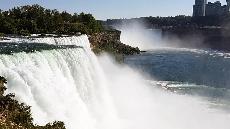 Canada, nature, mountains, Niagara Falls, Northern Lights, maple leaf, cityscape